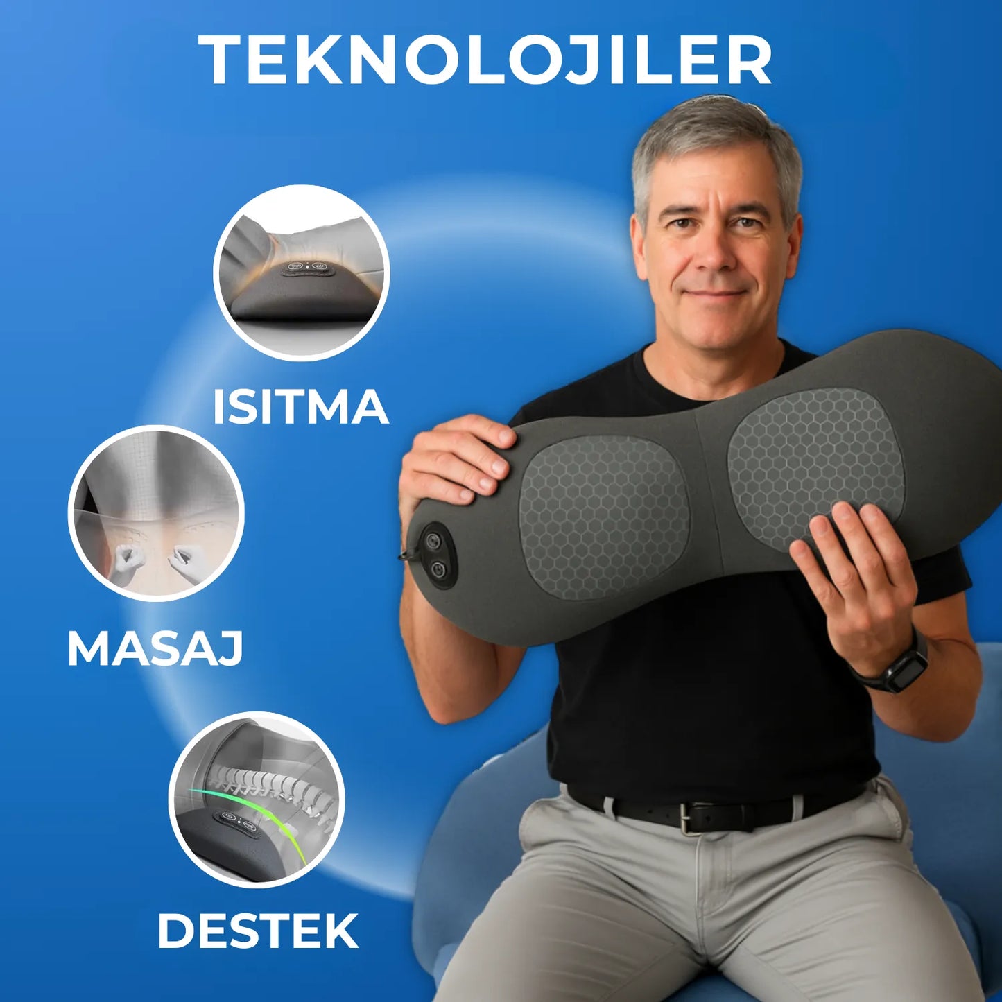MiaRelax™ Cuscino Lombare Intelligente 3 in 1